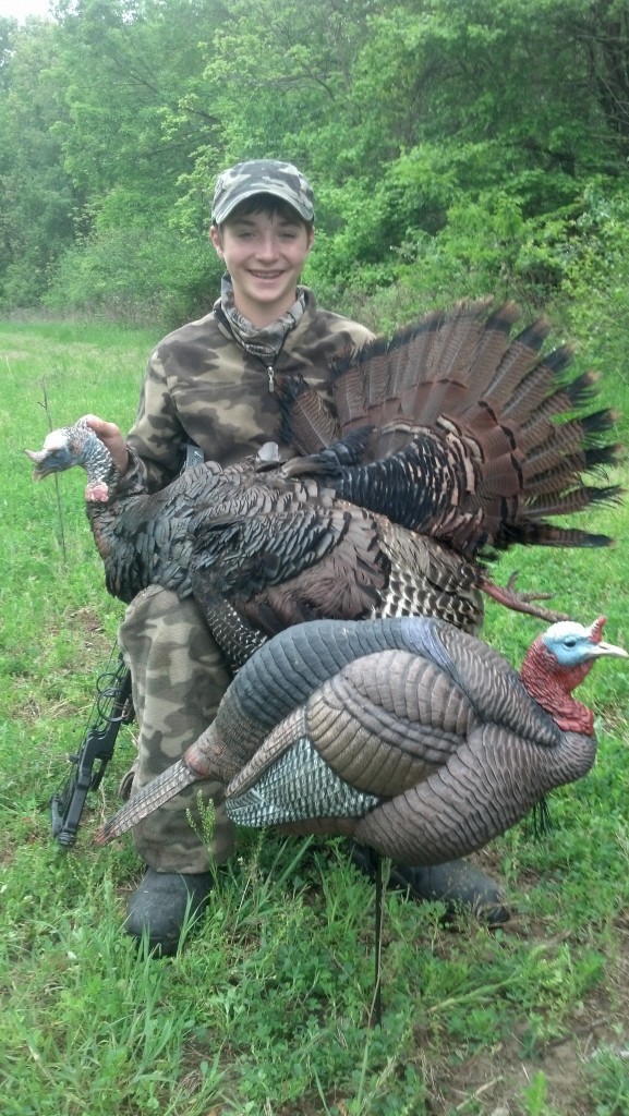 Clint scores with his new turkey decoy